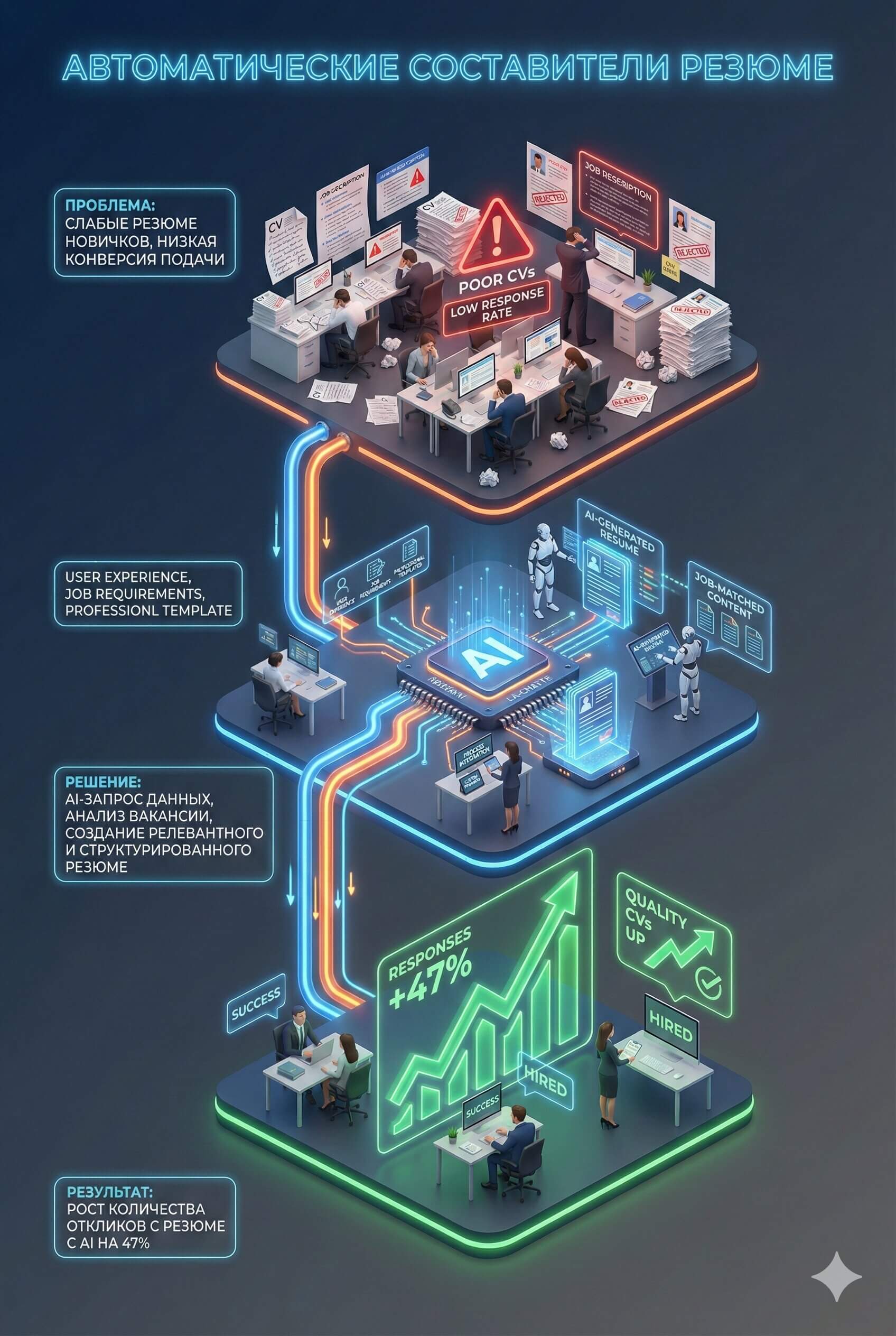 AI-конструктор резюме: рост откликов на 47%