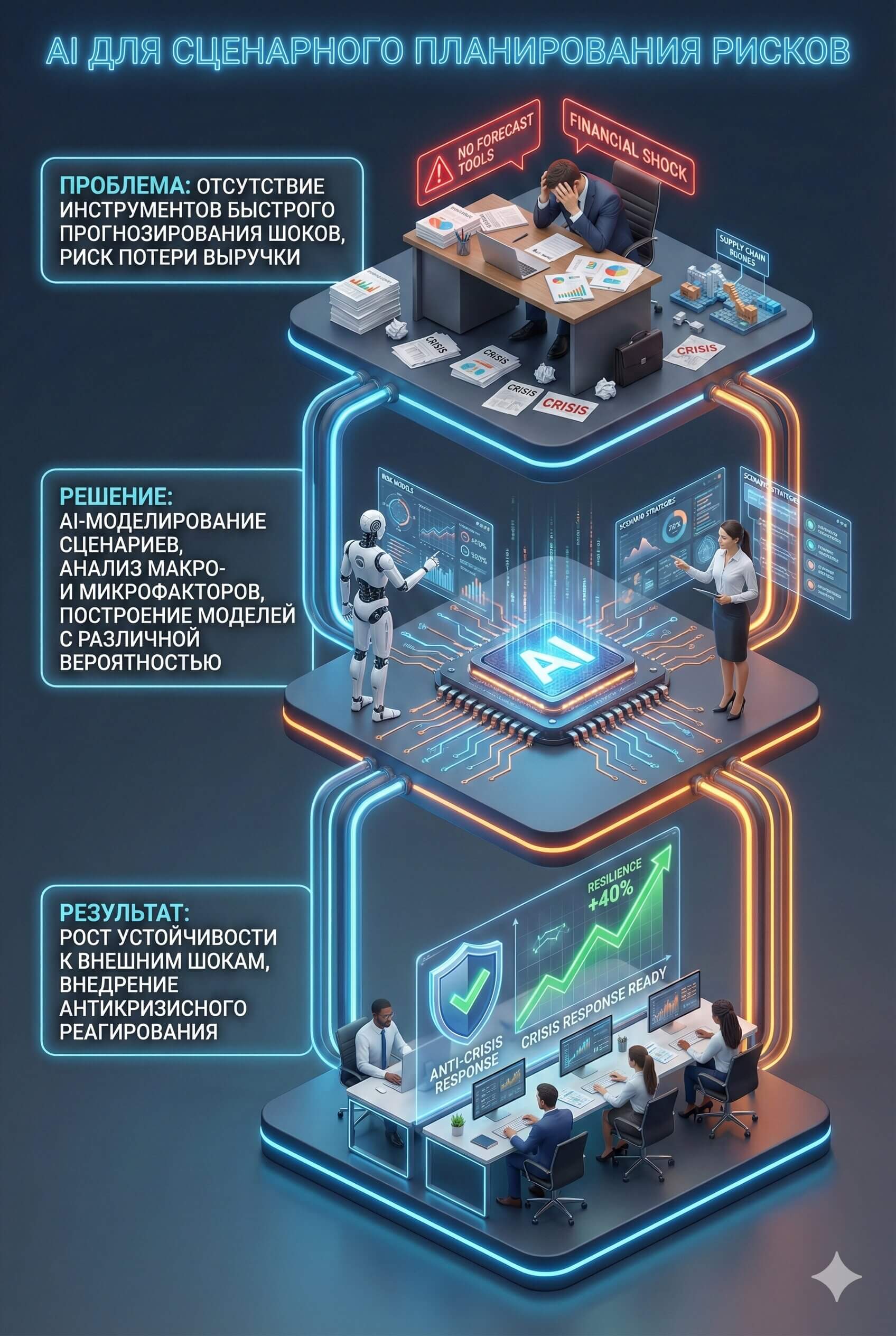 AI-сценарное планирование: защита бизнеса от кризисов