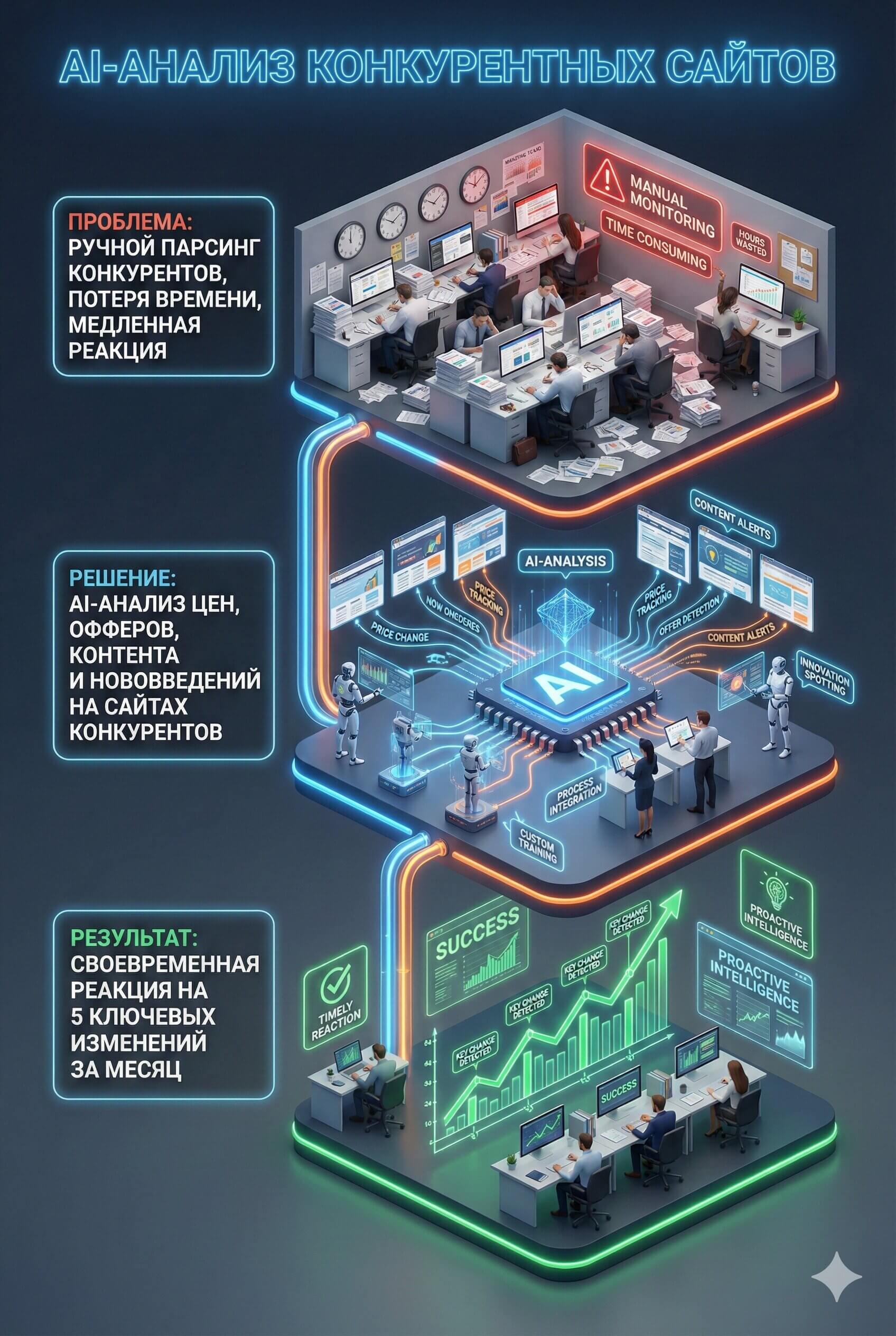 Анализ конкурентных сайтов с AI: быстрая реакция рынка
