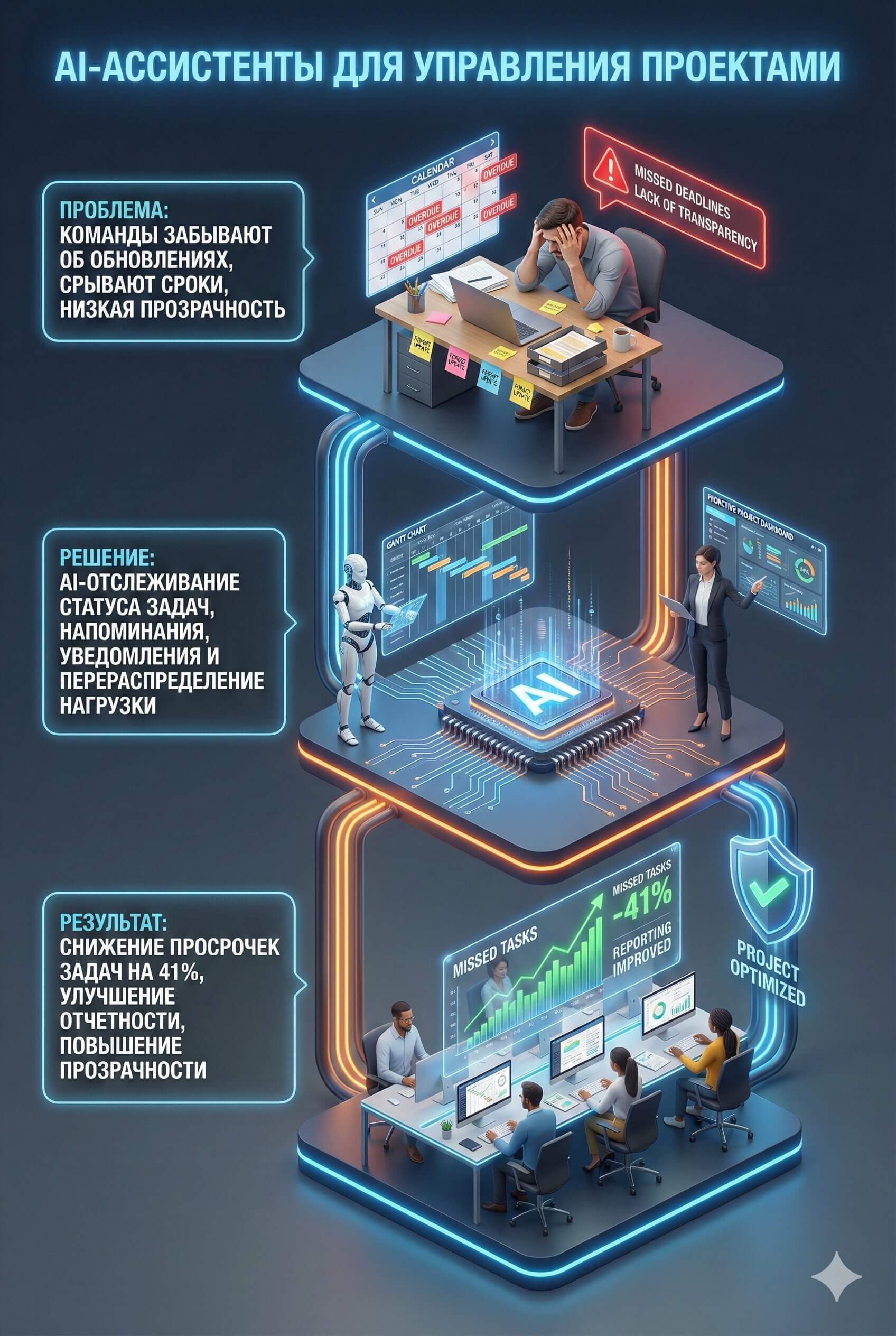 Автоматизация контроля дедлайнов: AI для проектных команд