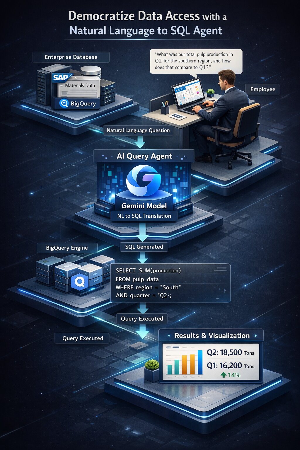 Доступ к данным без SQL агент Gemini для BigQuery и Looker в производстве