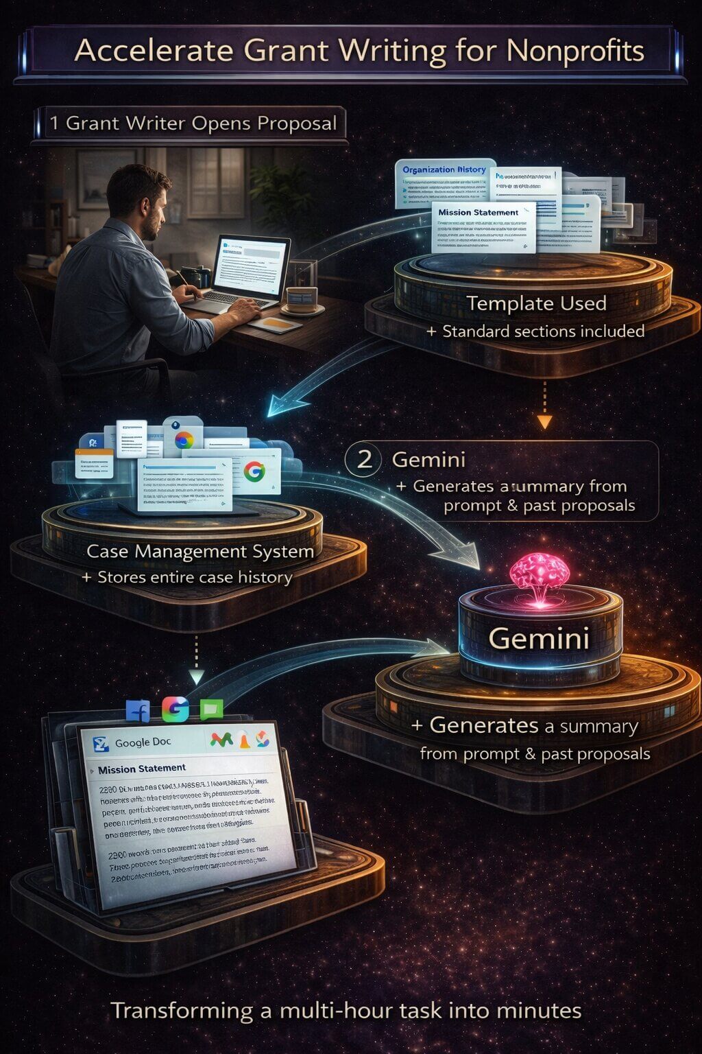 Ускорение грантовых заявок для НКО с Gemini в Google Workspace